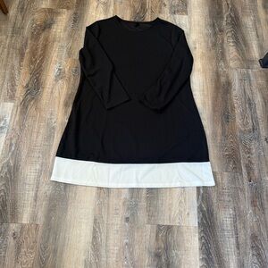 SHEIN Black and White Contrast Dress